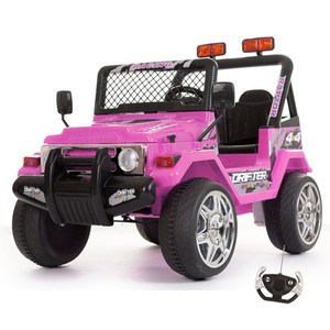 Pink 12v 2 Seater Ride On Off Road Style Jeep + Remote