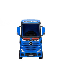 Kids Official Blue 4wd Mercedes Actros 24v Ride On Sit In Lorry