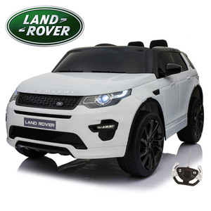 Kids 12v White Official Land Rover Discovery Jeep with Remote