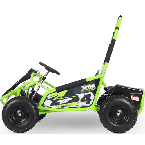 Green Chain Driven Teens 48v Battery Powered Fun Monster Go Kart