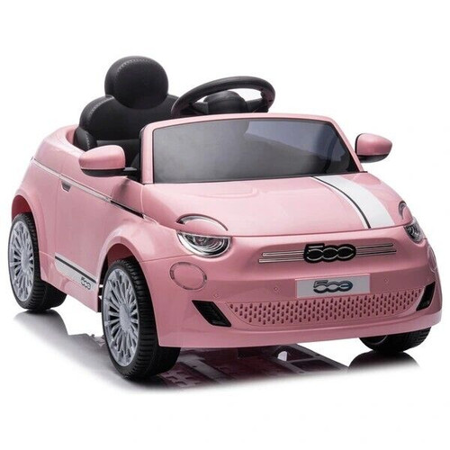 Girls Pink Official Fiat 500 6V Ride in Batttery Powered Car