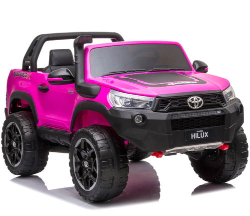 Pink Girls 24v 2 x Leather Seat Official Ride on Toyota Hilux Off-Roader
