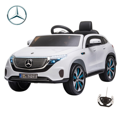 Official White 12v Mercedes EQC400 Sit-in Suv with Remote Control