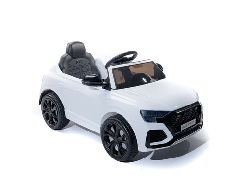 Licensed White 12v Audi RS-Q8 Ride-In Car +Remote Control System