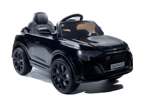 Kids Licensed Black 12v Audi RS-Q8 Ride-In Car + Leather Seat