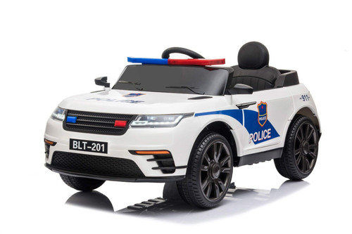 Kids Police RR Velar Style White 12v  Kids Ride On Police Car