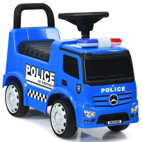 Kids Push Power Official Police Mercedes Car + Sounds & Lights