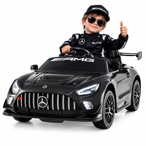 Kids Black Official Mercedes AMG GT3 12v Ride On Car & Remote