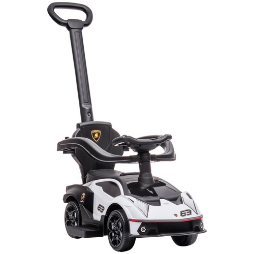 2-1 Toddlers Push Along Licensed Lamborghini Car & Stroller