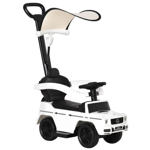White Toddlers Mercedes G-Wagon 3-1 Push Stroller Sit-in Car