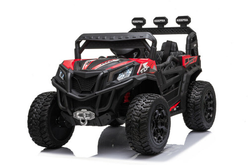 Red 2-Seater 24v 4-Wheel Drive Ride-In Off-Road Truck + Remote