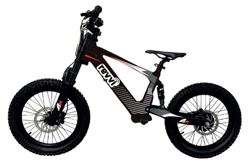Kids Newest version black 2024 Revvi 18 Inch 24V Electric Balance Bike