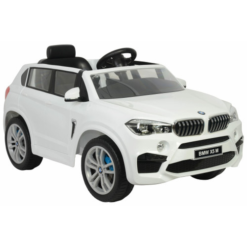 Kids White Licensed BMW X5 12v Ride-in Motorized SUV & remote