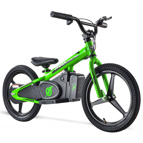 Kids green 16 Inch Off Road 24v Lithium Battery STT Balance Bike