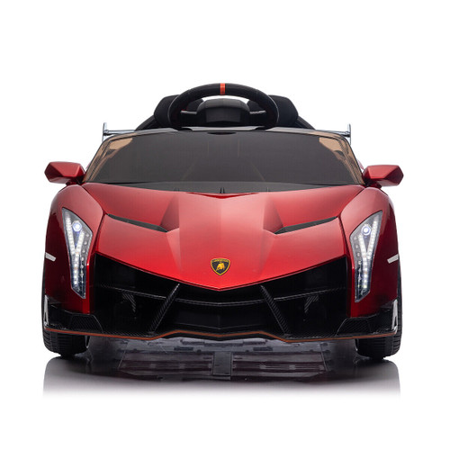 Elite Kids Metallic Red Lamborghini Veneno Ride On Car & Remote