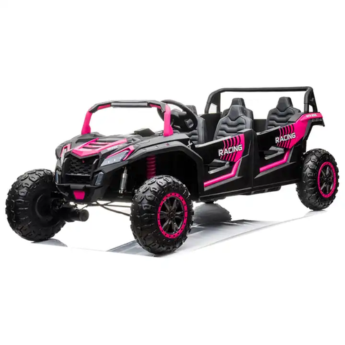 Pink  Kids 48v Power 4-Seater 4WD Luxury Battery Powered UTV