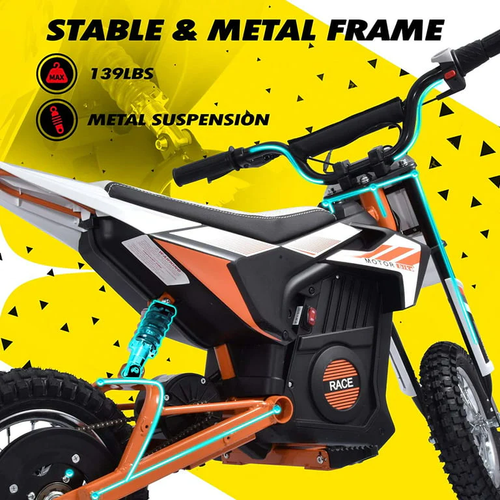 Kids Orange 24v 350W RZ56 Ride-on Kids Motorized Dirt Bike - Kids ...