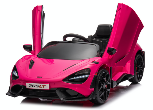 Girls Pink 12V Official McLaren 765-LT Ride in Sports Super Car