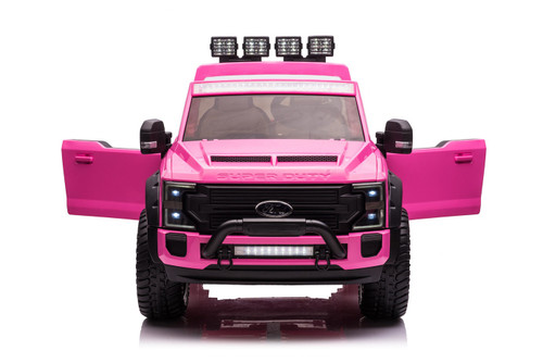 Girls Pink 2 Seat Official Ford Duty 12V Ride-on Pick-up Truck