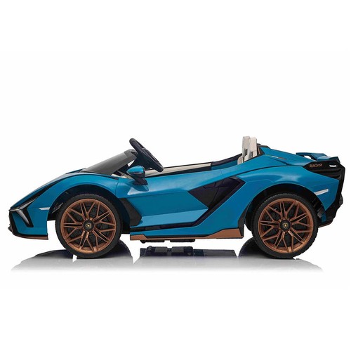 Kids Official Blue Lamborghini Sian Kids 12v Battery 2 Seat Car