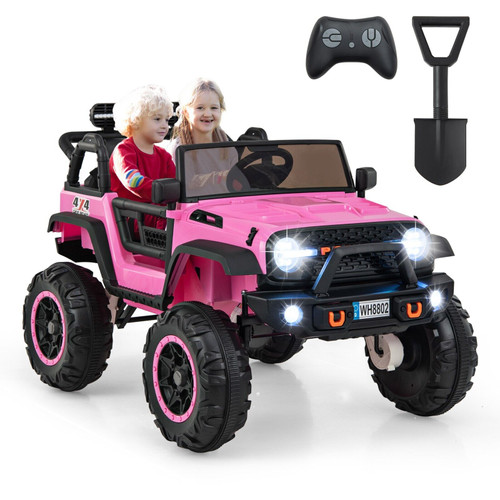 Girls 24v 2 Seat Pink Large TWA Monster Truck & Remote Control