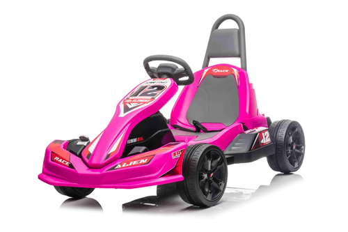 Girls Pink 12v Ride On 12v Battery Powered Sit Down Go Kart
