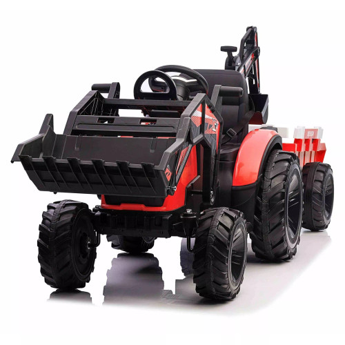 Red 24v Mega Multi-Function Tractor, Digger, Loader & Excavator