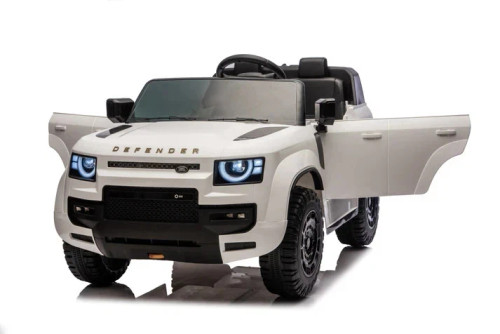 Kids White 24V Elite 2026 Official Land Rover Defender Ride On jeep