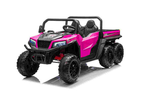 Girls Pink 24V 2-Seat 4WD Ali-Gator XUV Ride In Tipper Truck