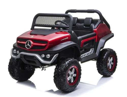 Kids 24v Red 2-Seat Official Mercedes Unimog Truck