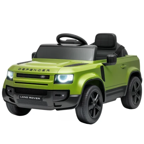 12V Green Official Land Rover Defender 90 Convertible Ride-on Car