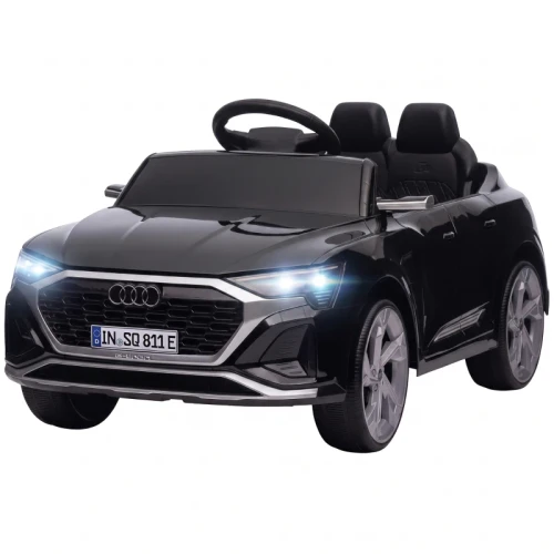 Kids 12V Official Black Audi Q8 Kids Battery Ride On Car & Remote