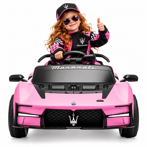 Girls 12v Pink Licenced Maserati Ride On Track Car & Remote