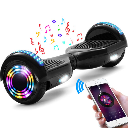 bLACK 36v Teenagers Stand-on Electric Hoverboard Bluetooth Speakers