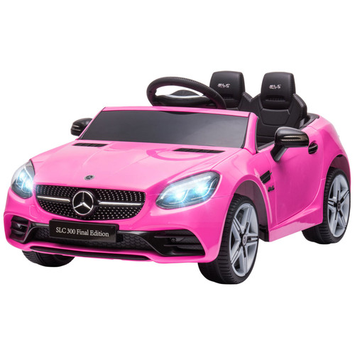 Girl Mercedes SLC300 Official Pink Kids 12v Electric Car & Remote