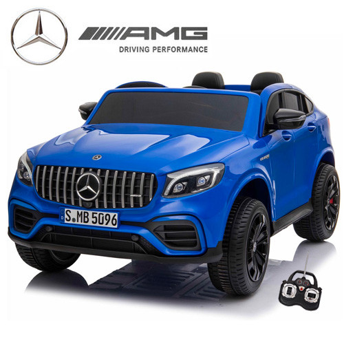 Two Seater 4WD GLC Mercedes Blue 24v Kids EVA SUV