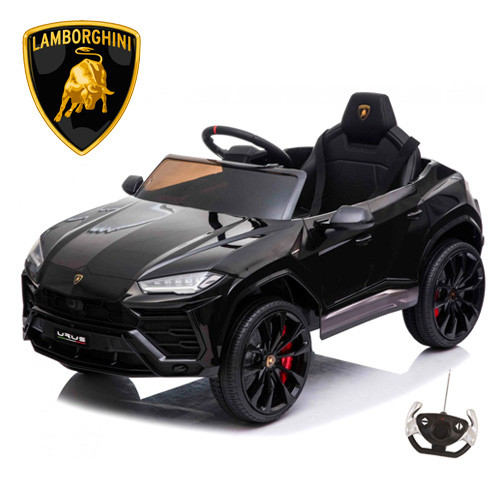 Black 12V Licensed Lamborghini Urus Ride On Car with remote