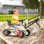 Kids White 6v Electric Sit On Farm Excavator With Swivel Seat