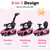 Pink Official Lamborghini 3-1 Toddlers Push Along Car & Stroller