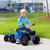 Kids Blue 6v Electric Battery Mini Ride-On Quad Bike With Trailer