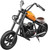 Kids 24v Retro Pumpkin Colour Chopper Style Battery Powered Ride on Motorcycle