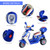Kids Blue Mini Mod Cute 6v Ride On Moped Tricycle with Storage