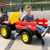 12v Large Kids Red Sit on Battery Operated Tractor & Trailer
