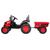 Red Ladybug Kids 12v Sit On Battery Powered Tractor & Trailer