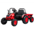 Red Ladybug Kids 12v Sit On Battery Powered Tractor & Trailer