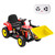 Kids Role Play Red 12v Electric Ride On Digger With Front Scoop