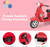 Kids Red Licensed Vespa Retro Electric Moped Scooter & Stabilzers