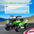 Kids Green Sports 6v Micro Sit On Battery Powered Quad & Music