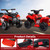 Kids Red 6v Micro Sit On Sporty Battery Powered Quad & Music