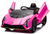 Girls Pink Official Lamborghini Autentica 12v Electric Ride on Car